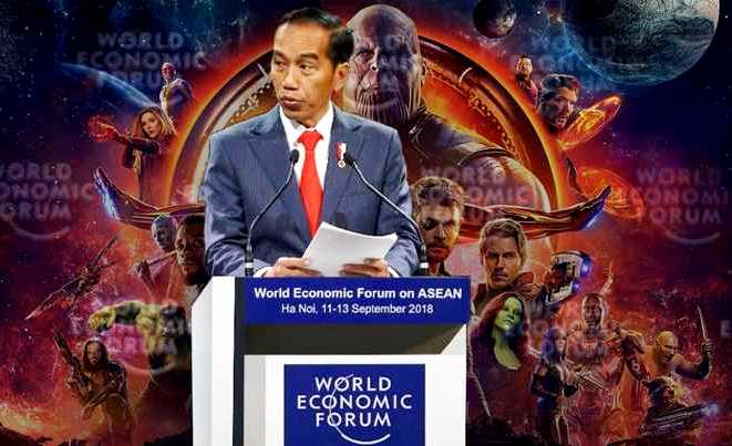 Galang Avengers, Jokowi Lawan Thanos