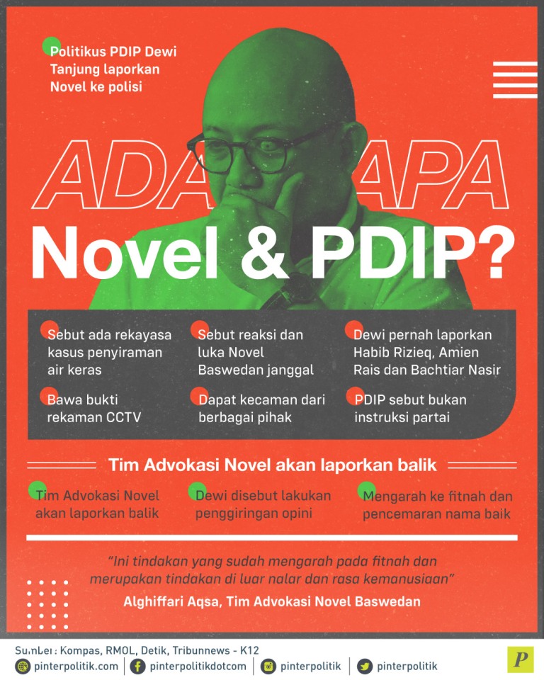 Politikus PDIP Dewi Tanjung laporkan Novel ke polisi