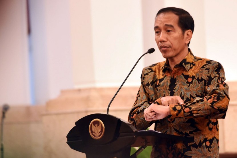 Presiden Jokowi ketika berpidato pada 2016 lalu
