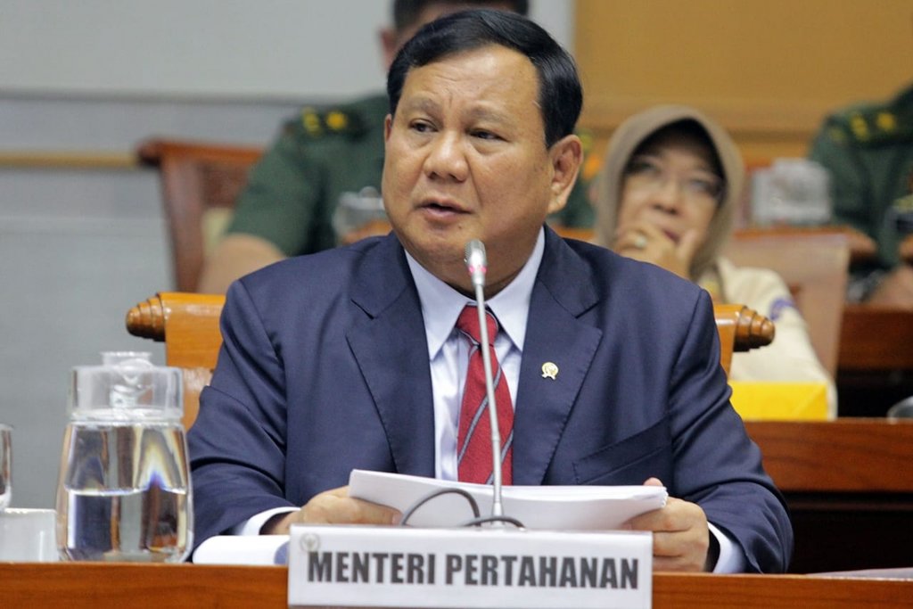 Menteri Pertahanan Republik Indonesia, Prabowo Subianto saat melakukan rapat dengan Komisi I DPR RI pada November 2019 lalu.