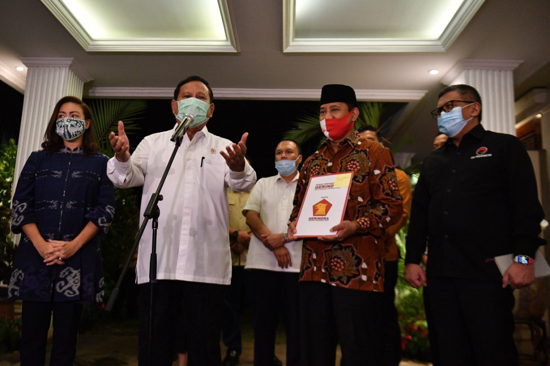 Ketua Umum Partai Gerindra, Prabowo Subianto saat