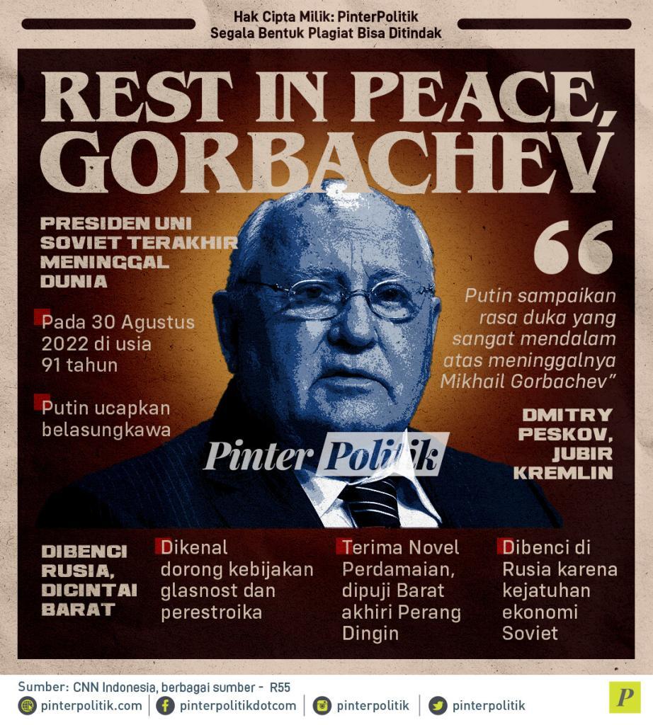 infografis rest in peace gorbachev