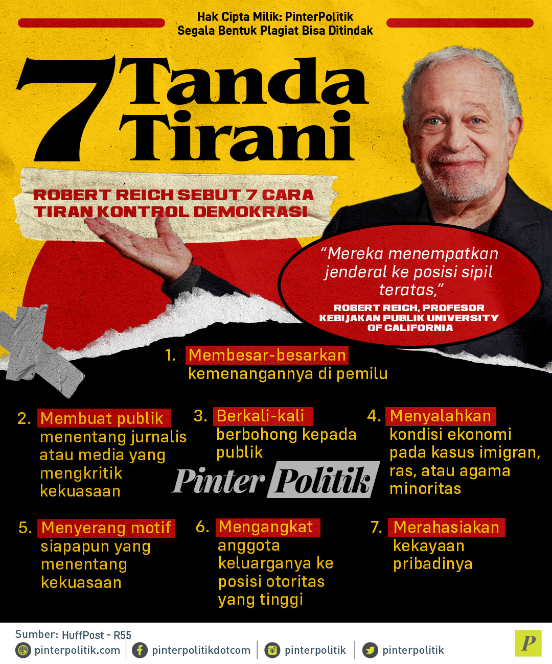 infografis 7 tanda tirani