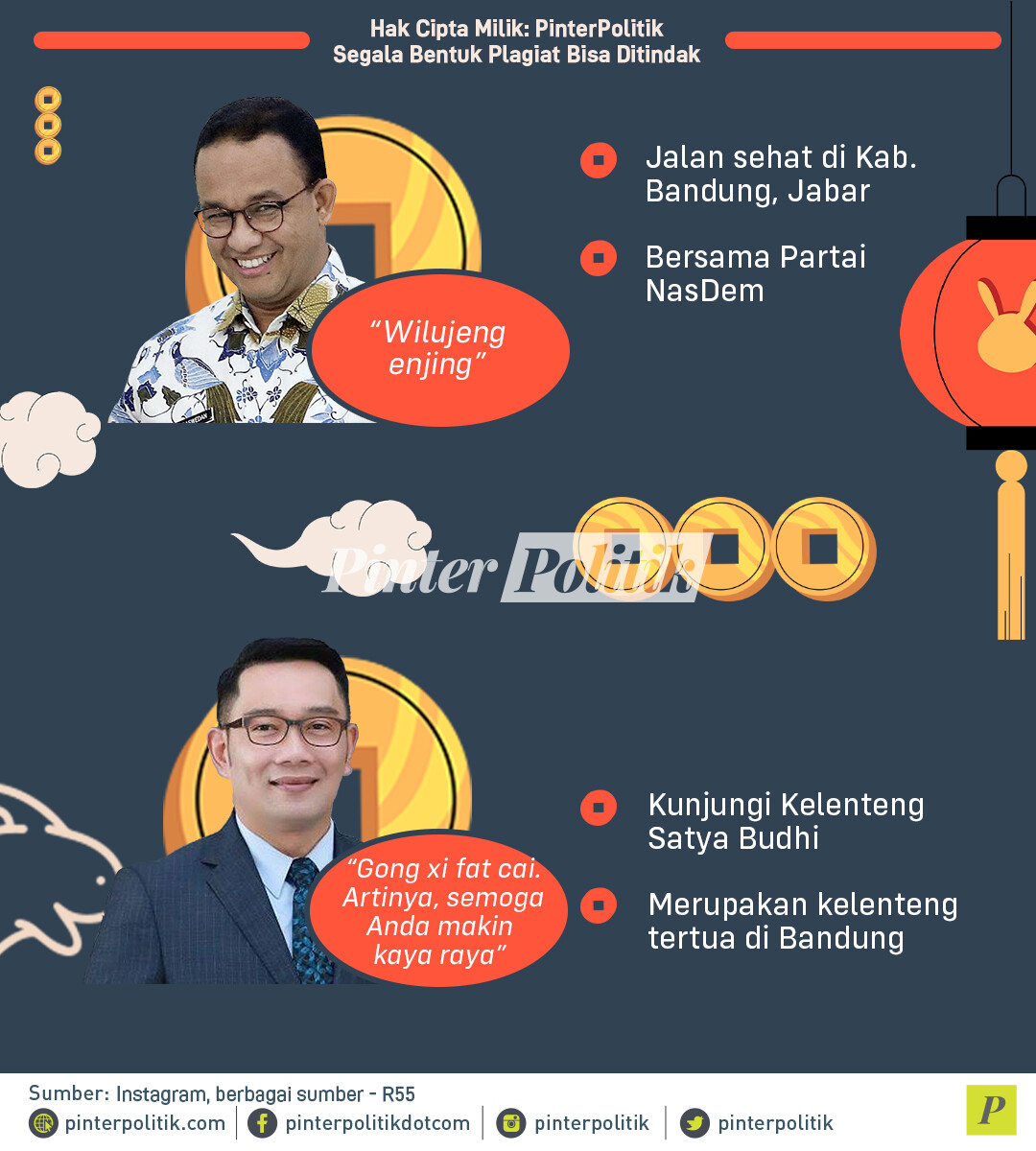 infografis para politisi di hari imlek 2
