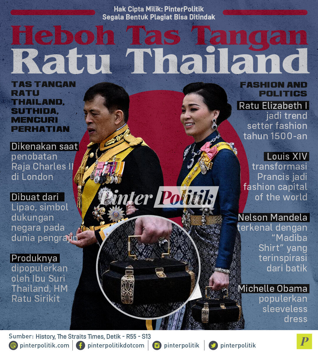 infografis heboh tas tangan ratu thailand