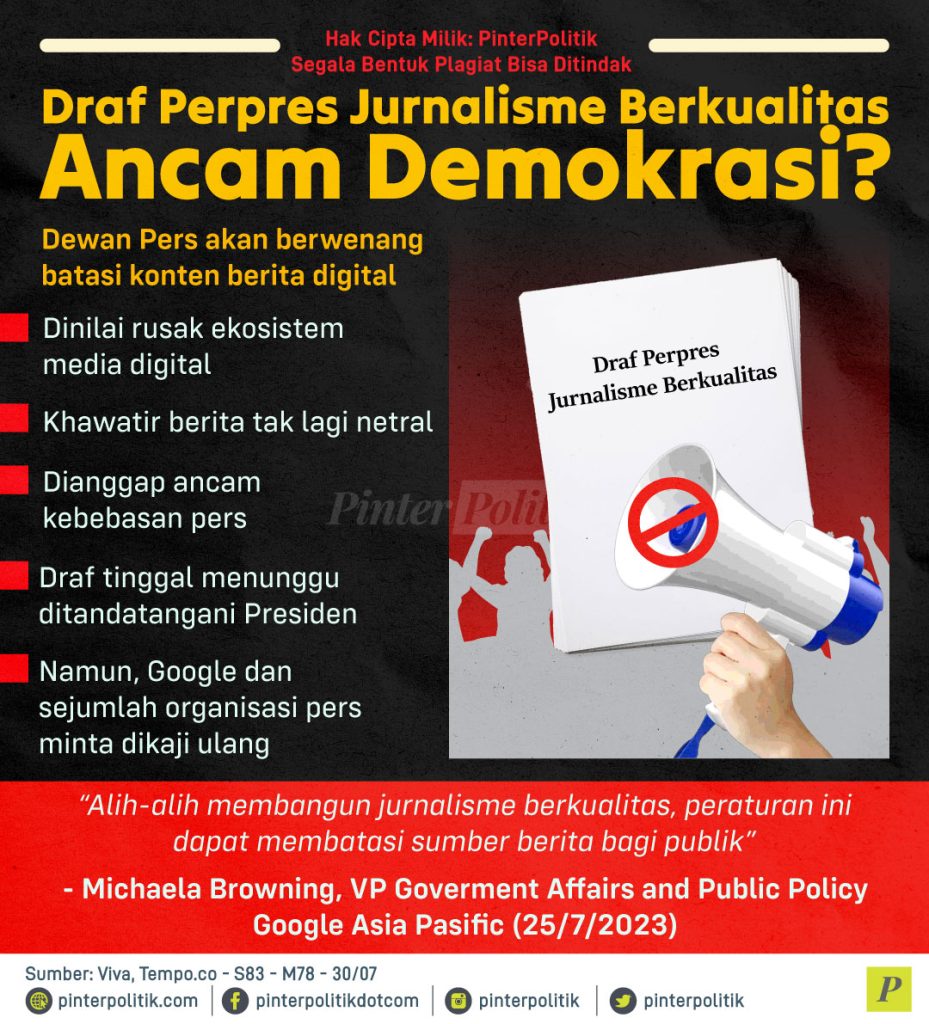 draft perpres jurnalisme berkualitas ancam demokrasi