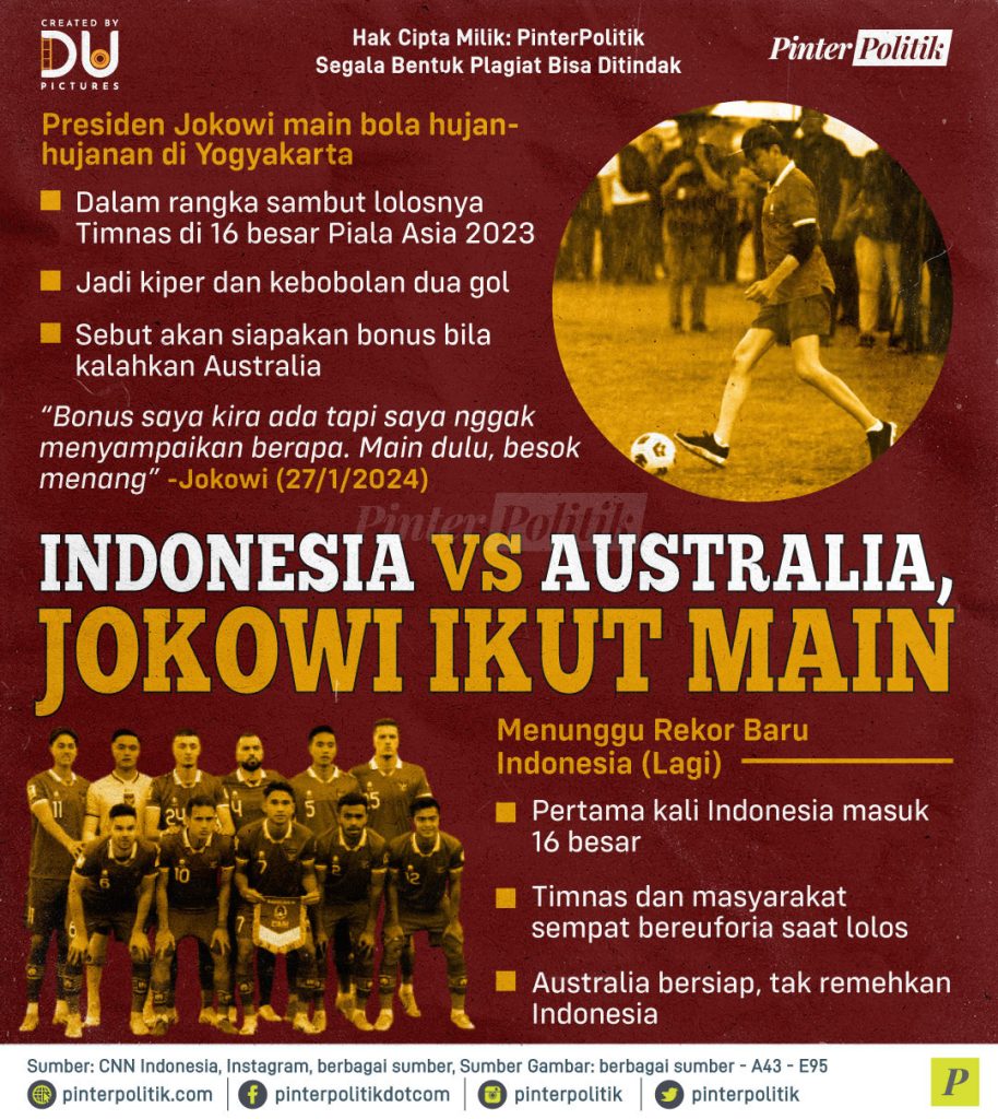 indonesia vs australia jokowi ikut main