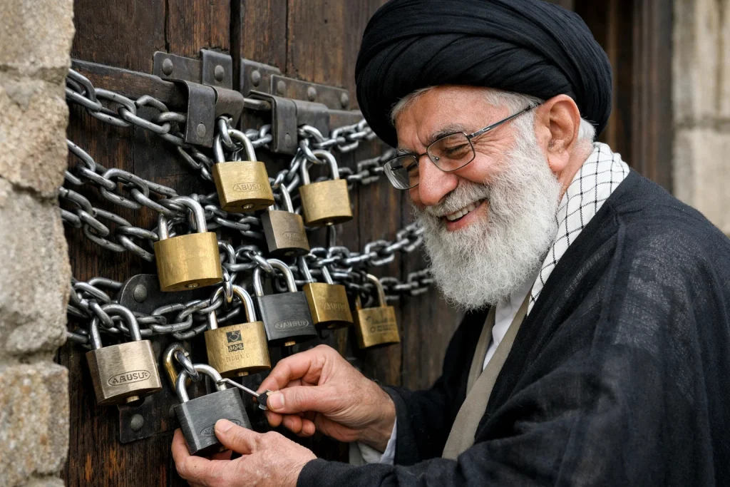 Ilustrasi pemimpin Iran, Ayatollah Khamenei