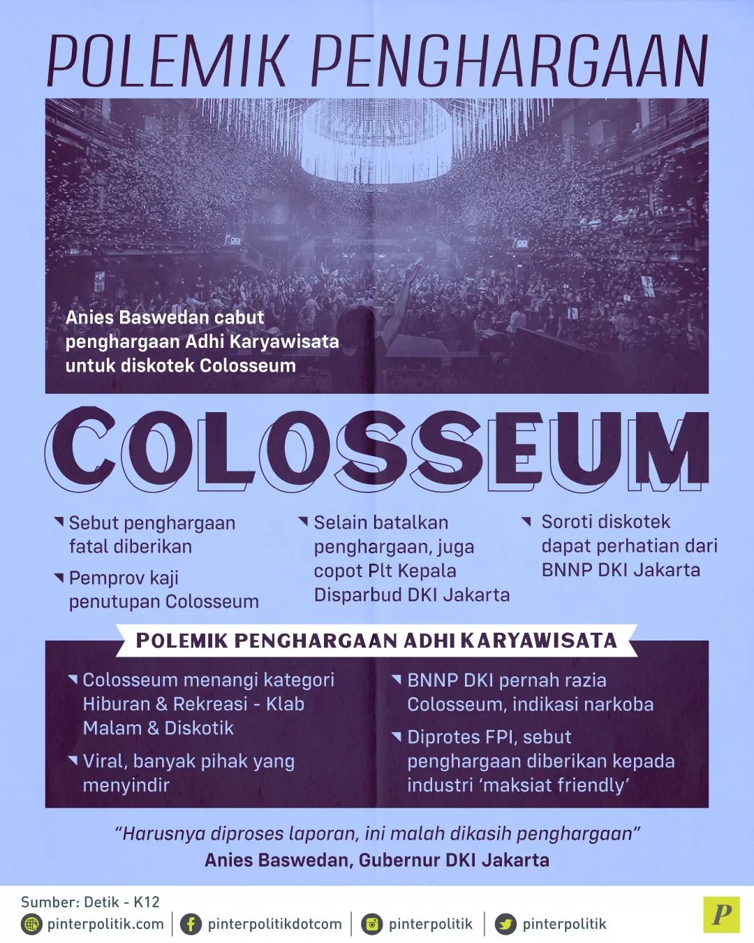 penghargaan Adhi Pariwisata diskotek Colosseum