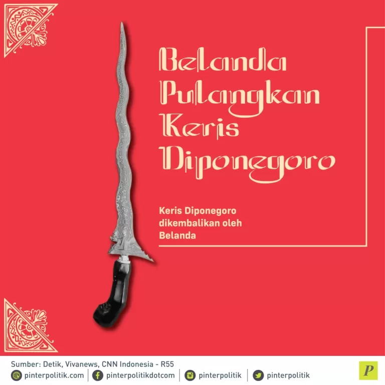 Keris Diponegoro dikembalikan oleh Belanda