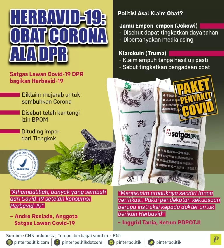 Satgas Lawan Covid-19 DPR bagikan Herbavid-19