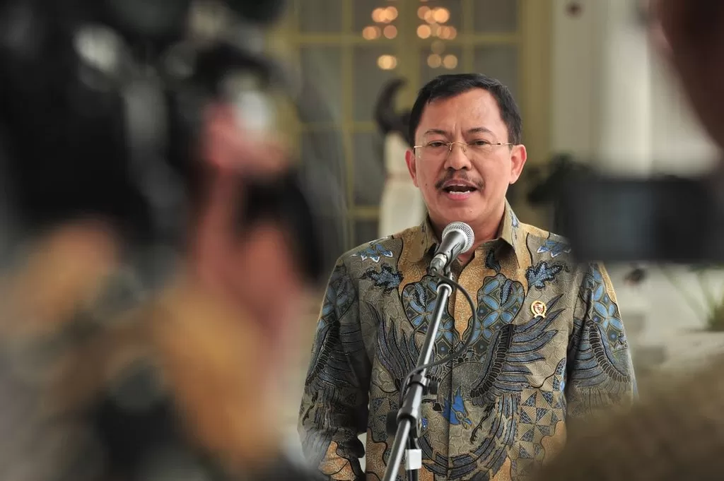 Menteri Kesehatan Terawan Agus Putranto saat berada di Istana Negara, Jakarta.