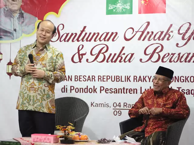 santunan-anak-yatim Buka puasa bersama PBNU dengan Dubes Tiongkok untuk Indonesia Xiao Qian pada 2019 lalu