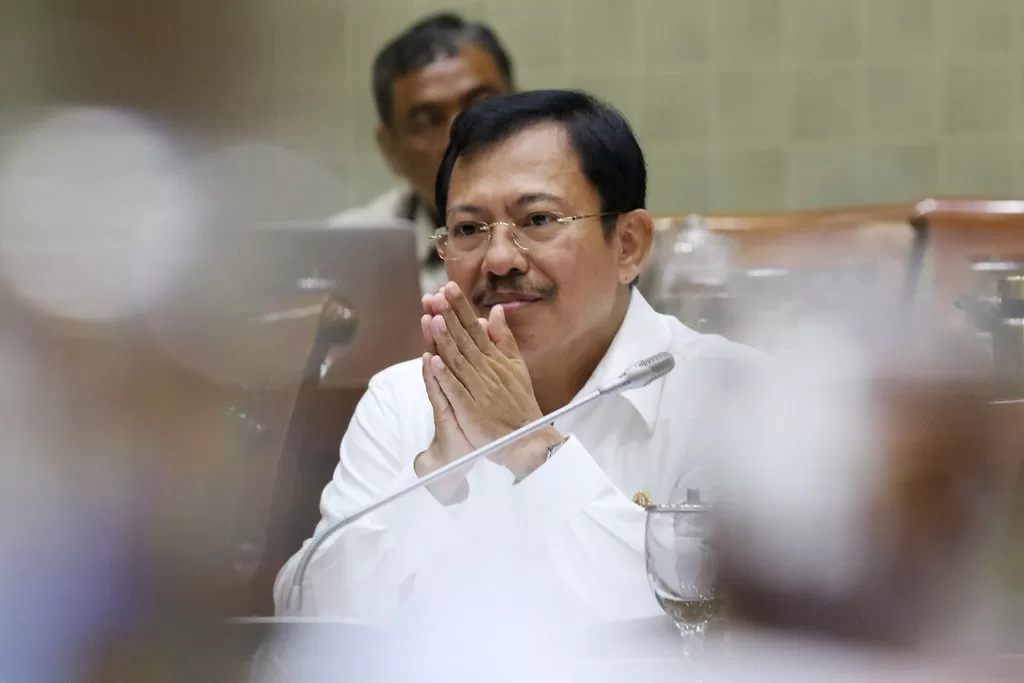 Menteri Kesehatan Terawan Agus Putranto saat menghadiripertemuan dengan Komisi IX DPR RI pada Februari lalu.