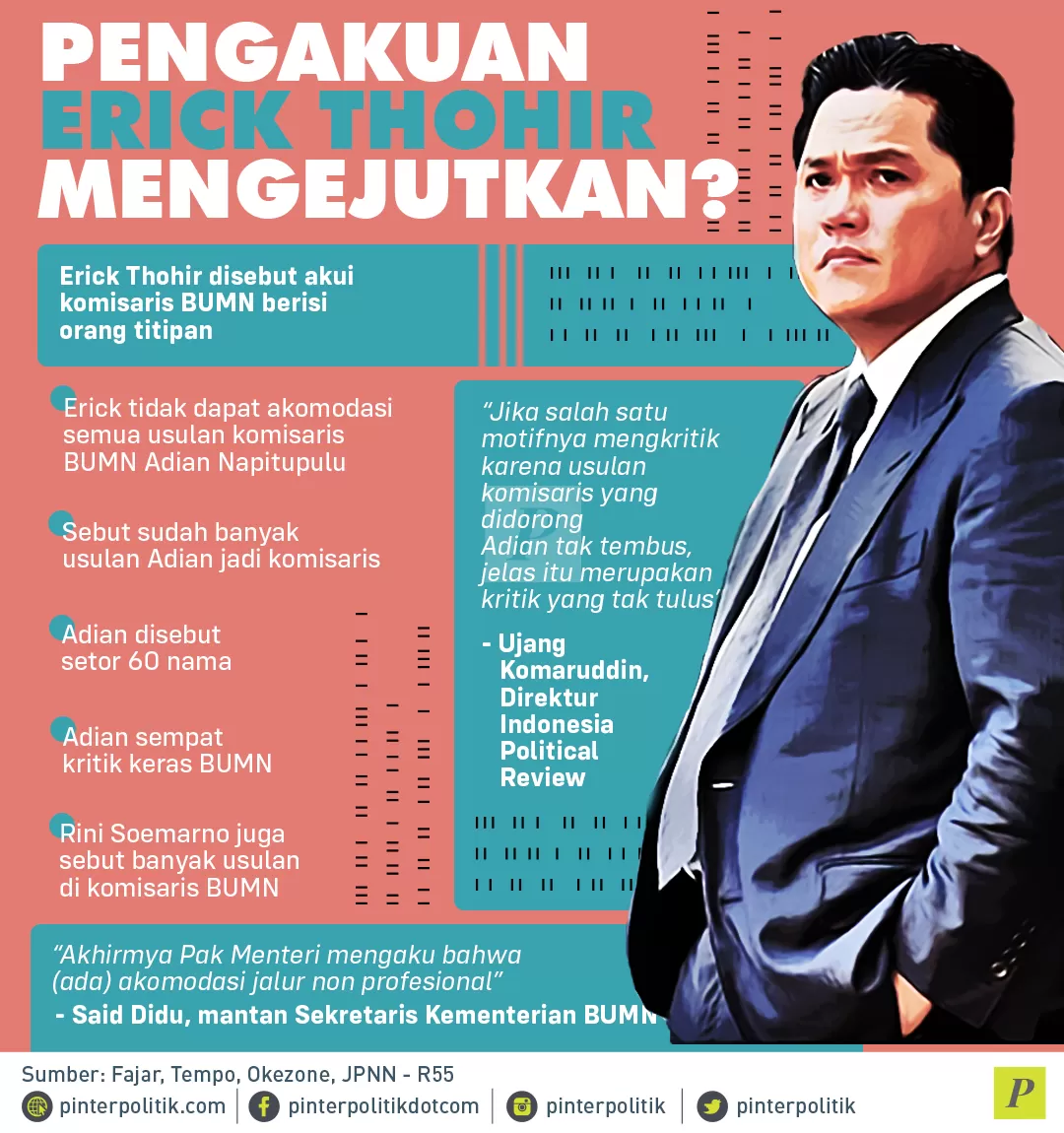 Pengakuan Erick Thohir Mengejutkan?