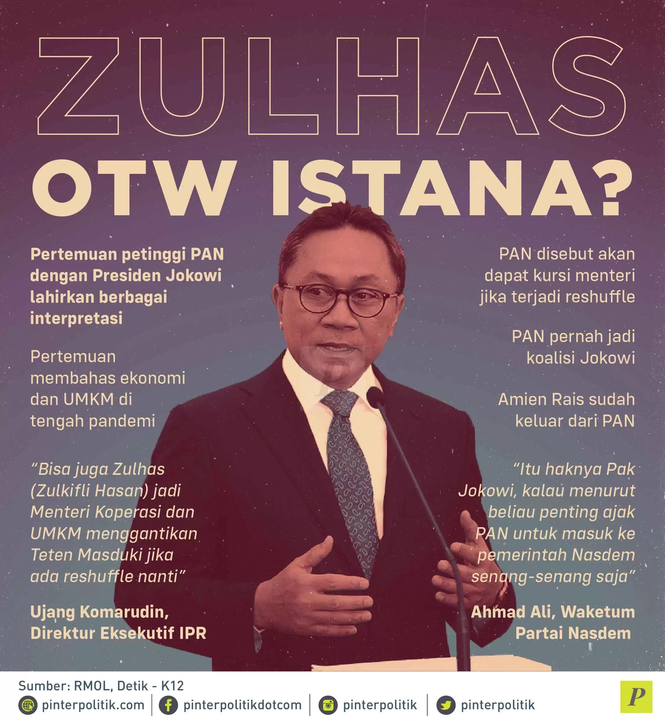 Zulhas OTW Istana?