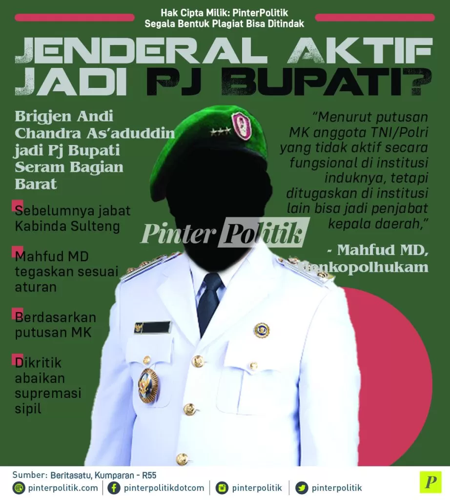 infografis jenderal aktif jadi pj bupati