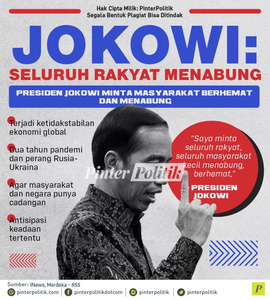 infografis jokowi seluruh rakyat menabung