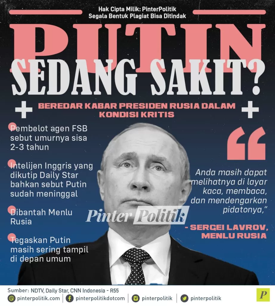 infografis putin sedang sakit