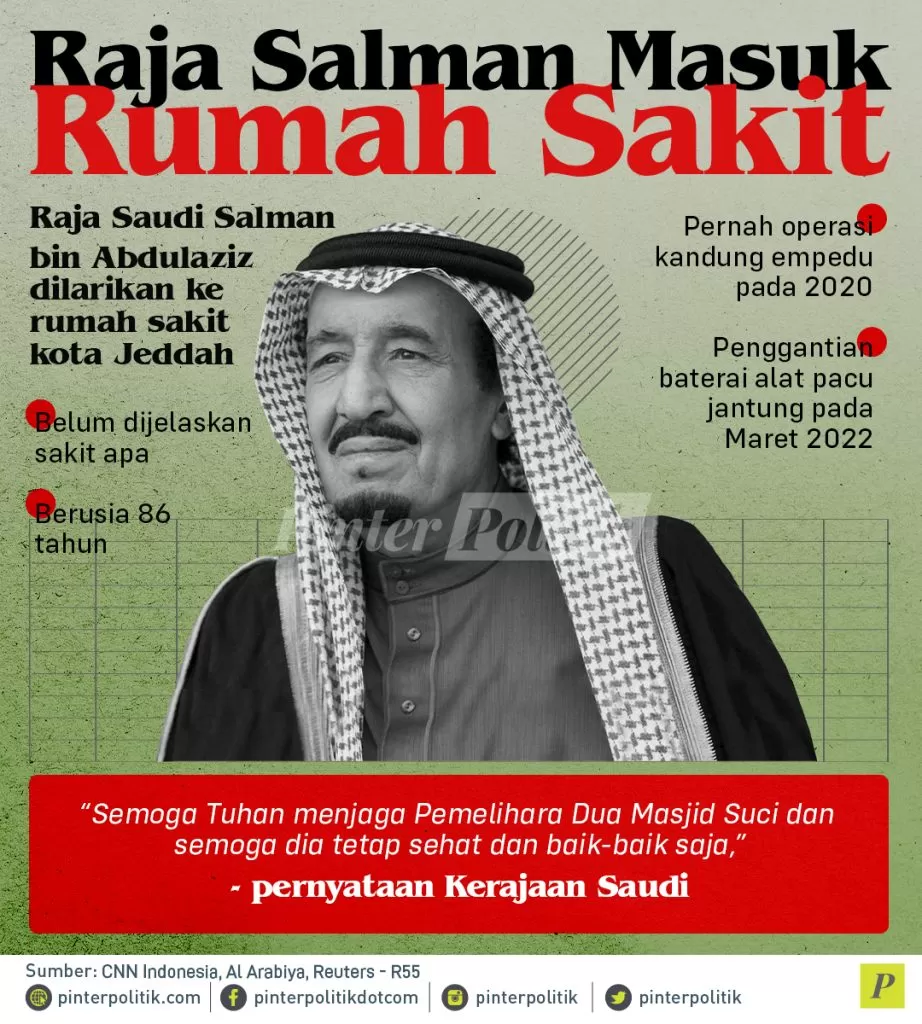 infografis raja salman masuk rumah sakit