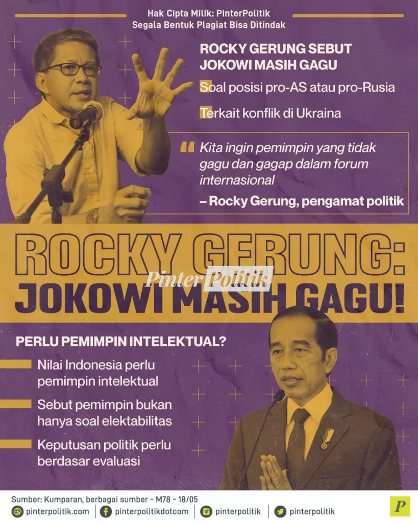 rocky gerung jokowi masih gagu ed.