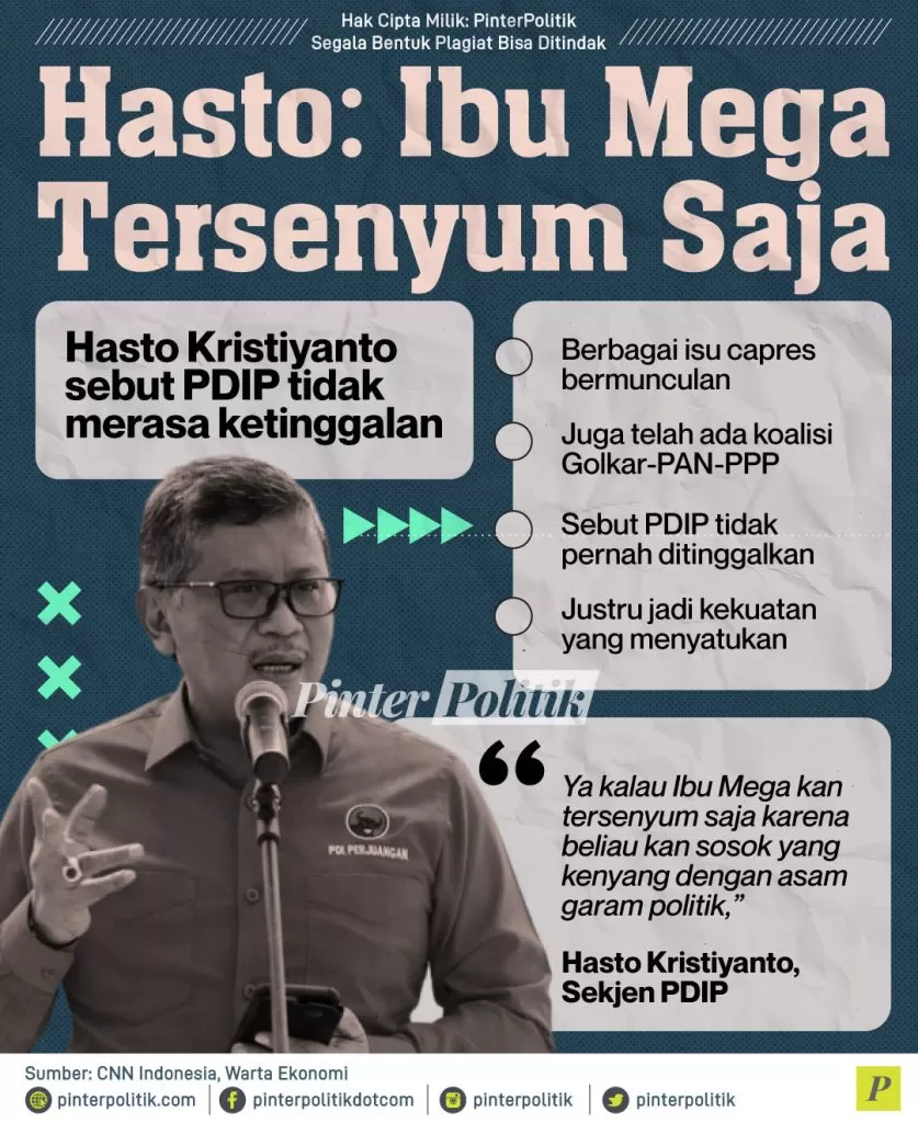 hasto ibu mega tersenyum saja