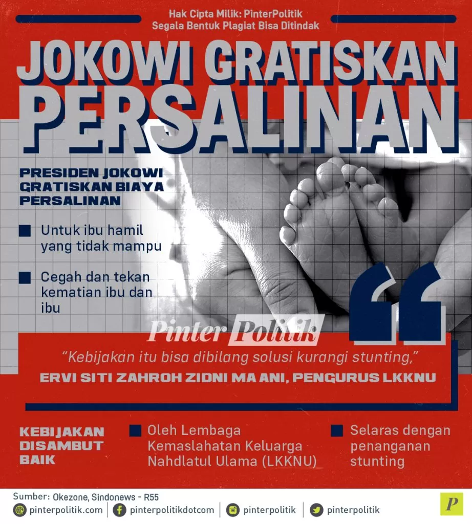 infografis jokowi gratiskan persalinan