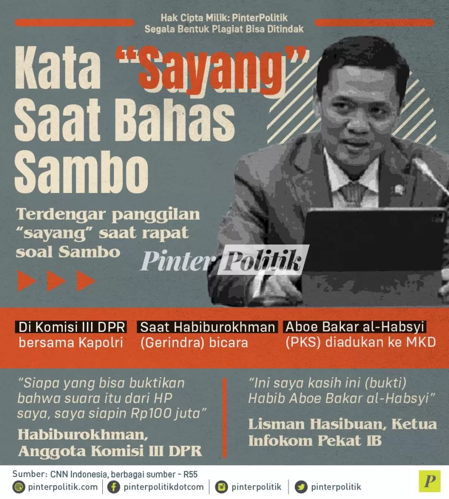 infografis kata sayang saat bahas sambo