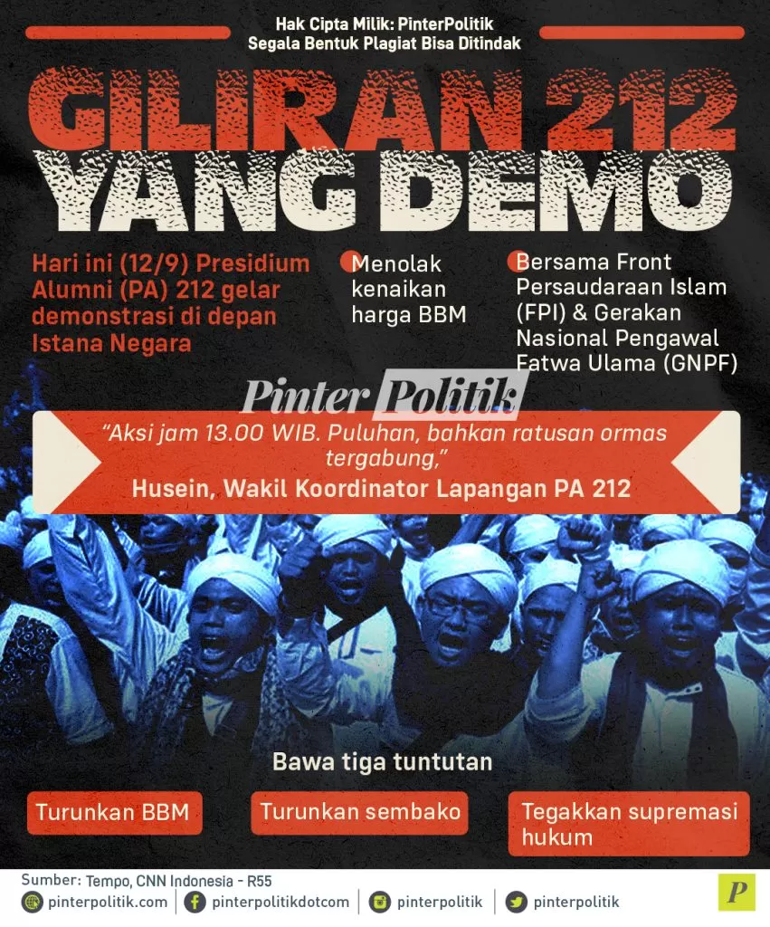 infografis giliran 212 yang demo
