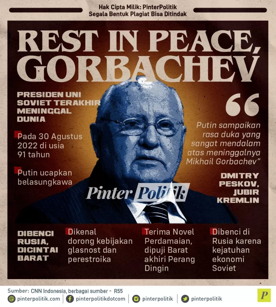 infografis rest in peace gorbachev