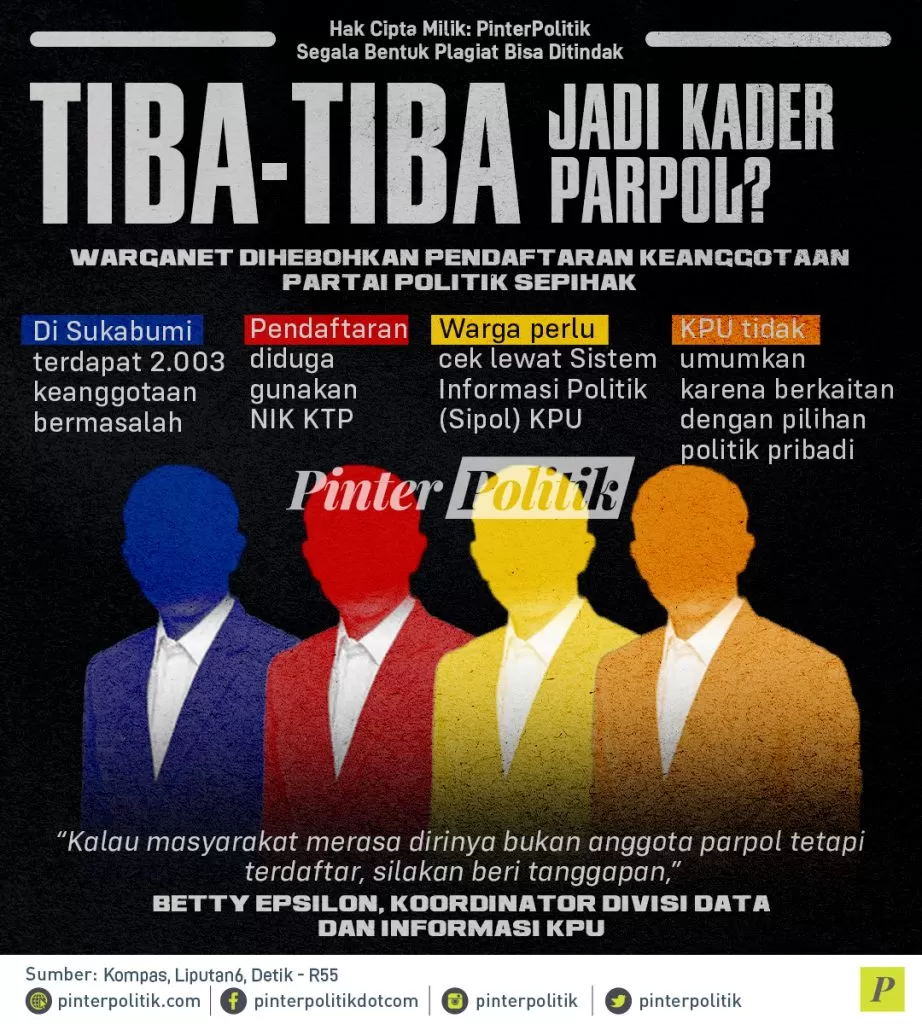 infografis tiba tiba jadi kader parpol