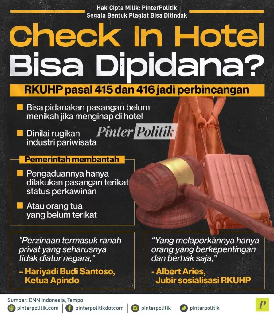 cek in hotel bisa di pidana