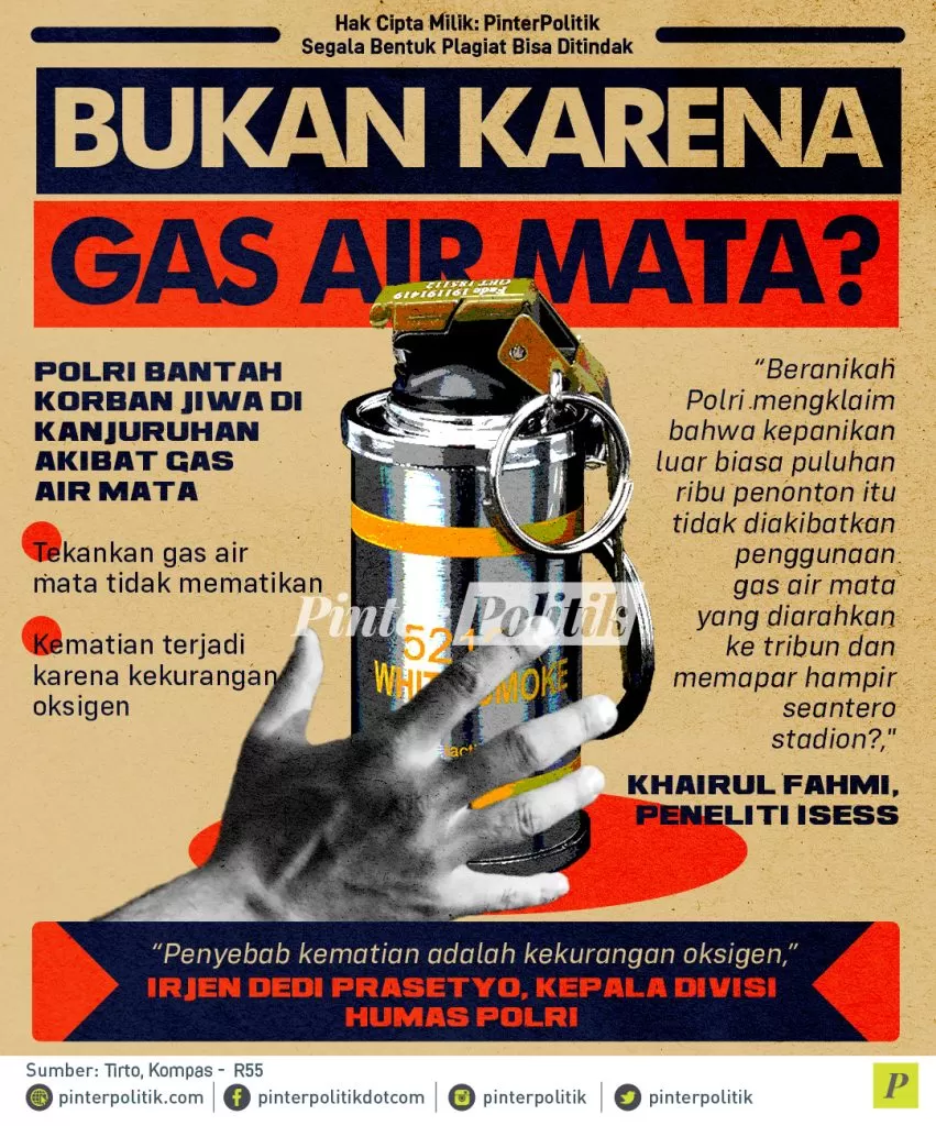 infografis bukan karena gas air mata