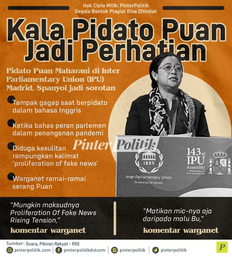 infografis kala pidato puan jadi perhatian