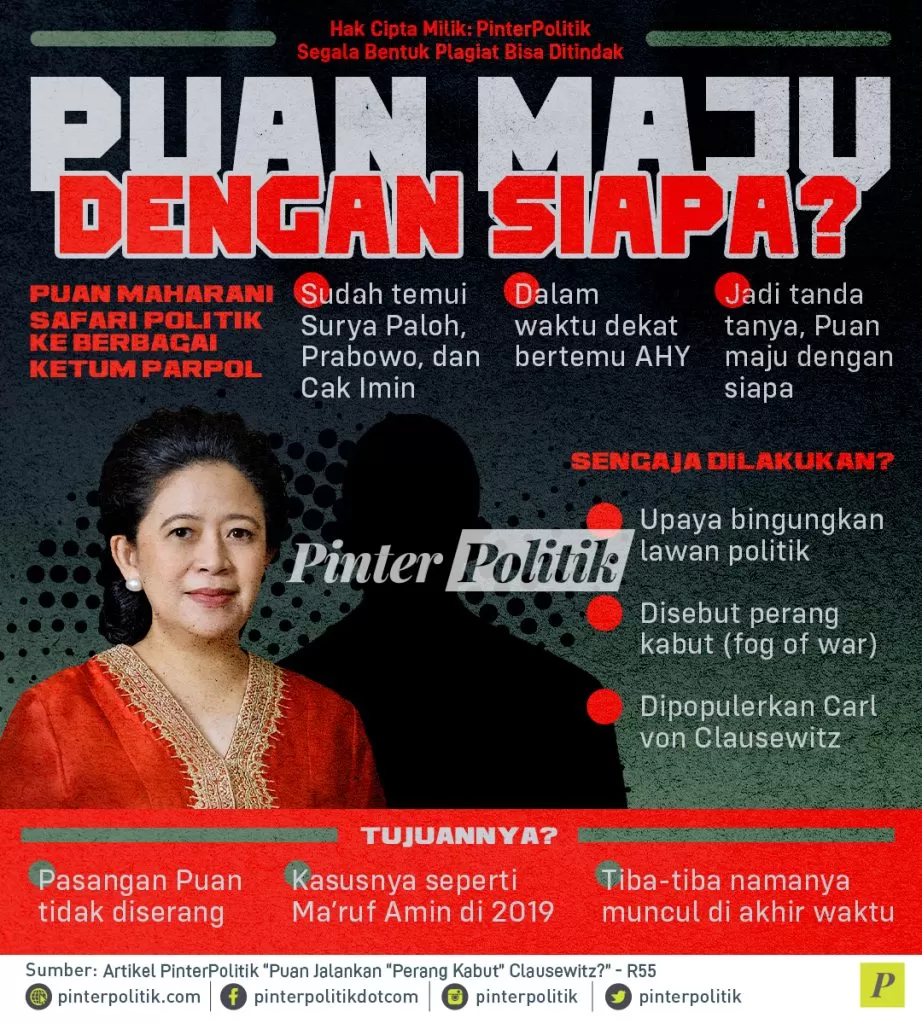 infografis puan maju dengan siapa