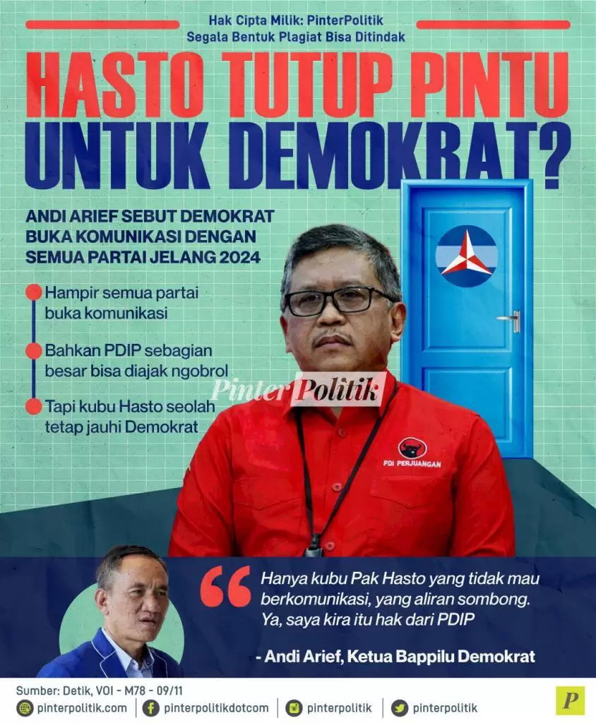 hasto tutup pintu untuk demokrat ed.