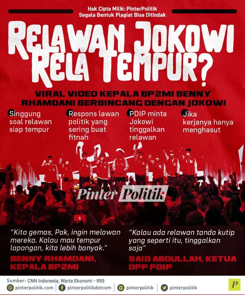 infografis relawan jokowi rela tempur