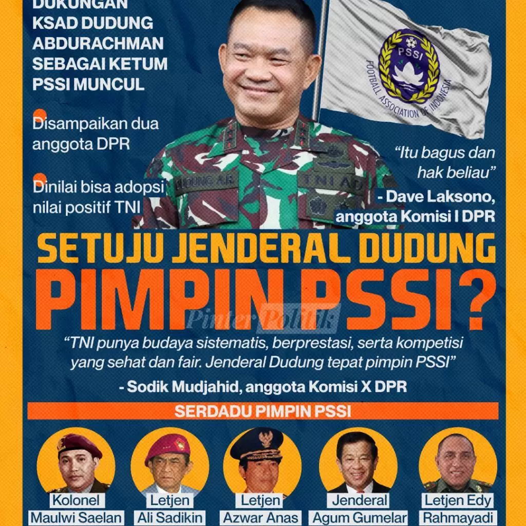 setuju jenderal dudung pimpin pssi ed.