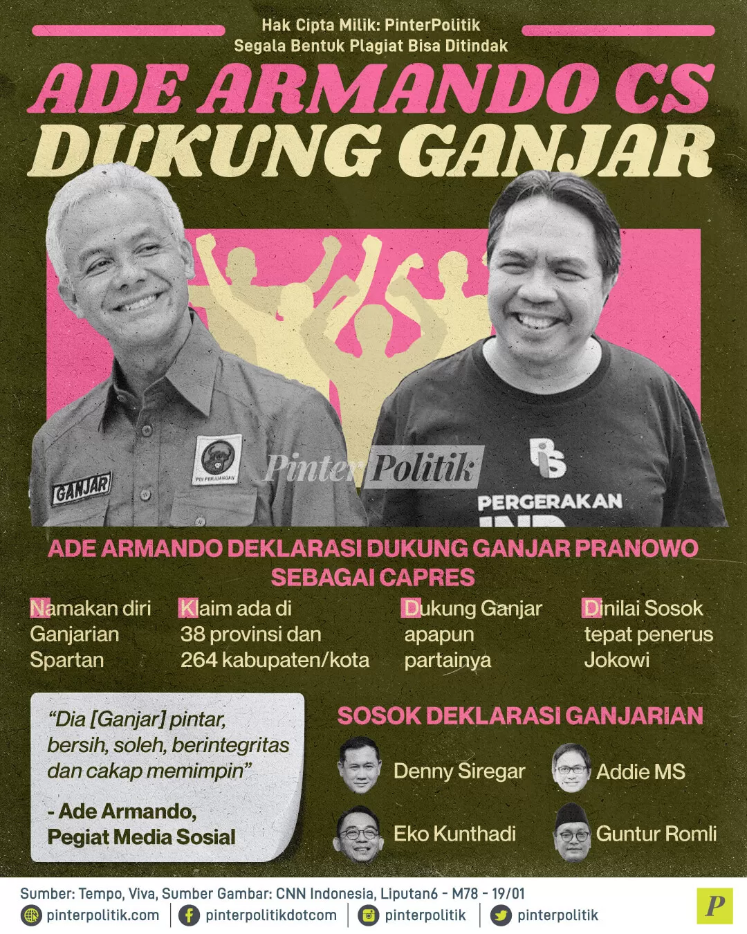 ade armandi cs dukung ganjar ed