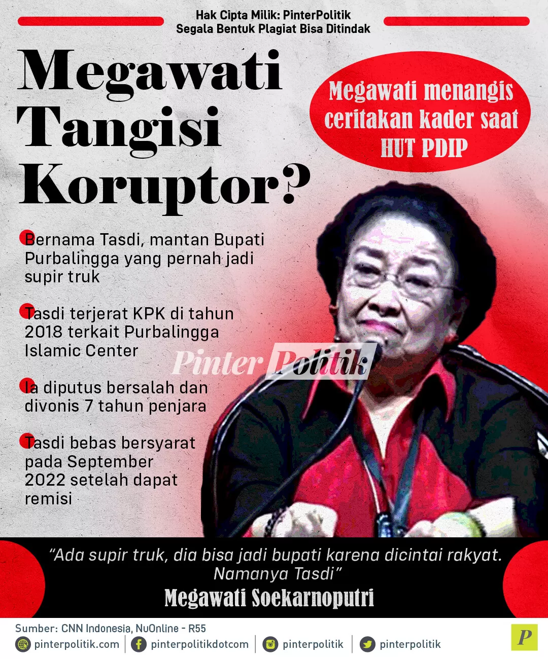 infografis megawati tangisi koruptor