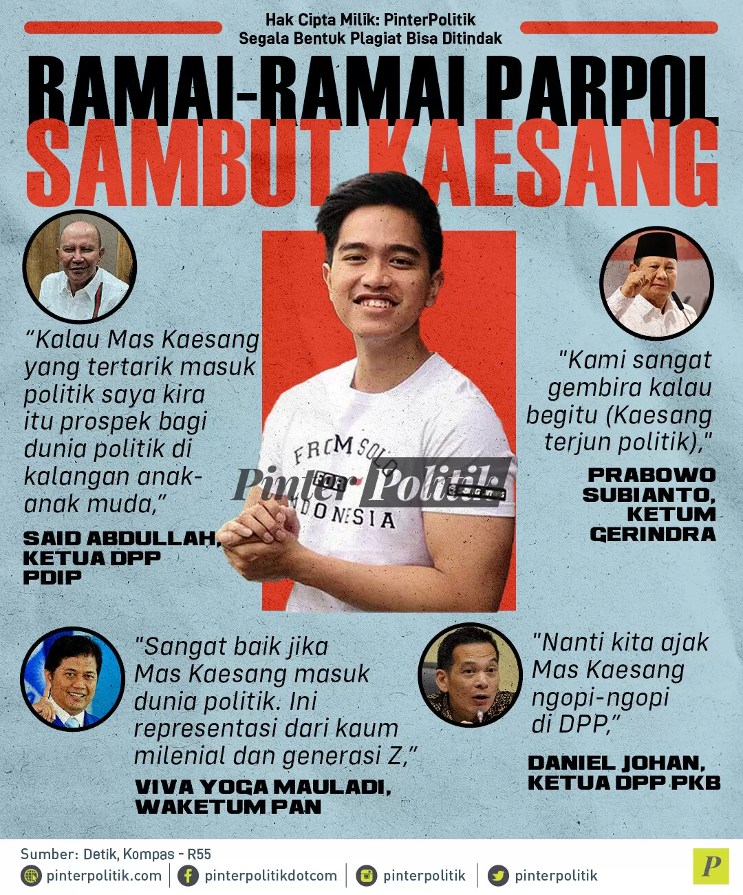 infografis ramai ramai parpol sambut kaesang