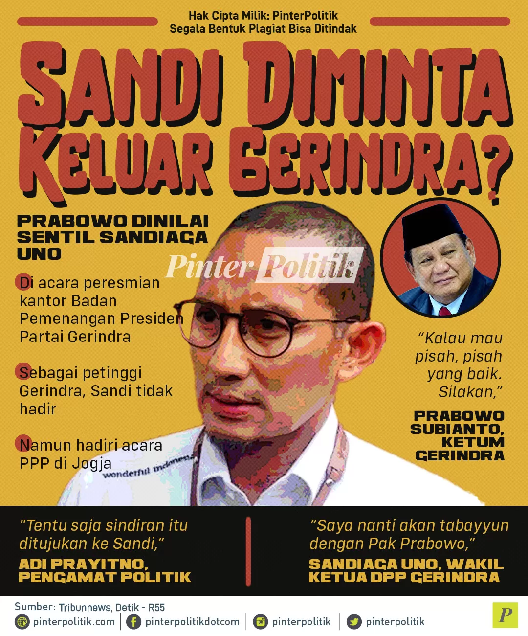 infografis sandi diminta keluar gerindra