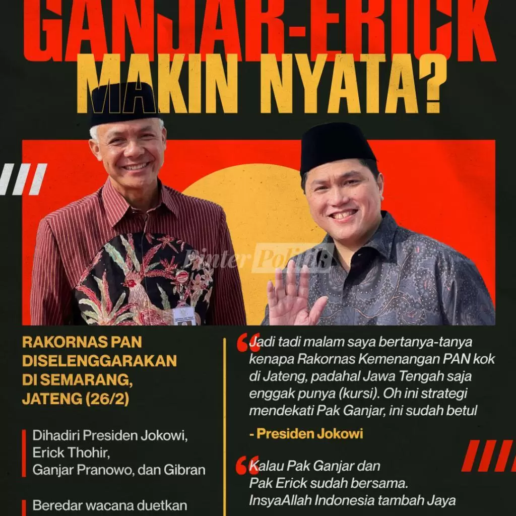 ganjar erick makin nyata