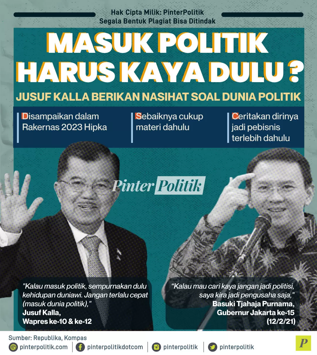 infografis masuk politik harus kaya dulu