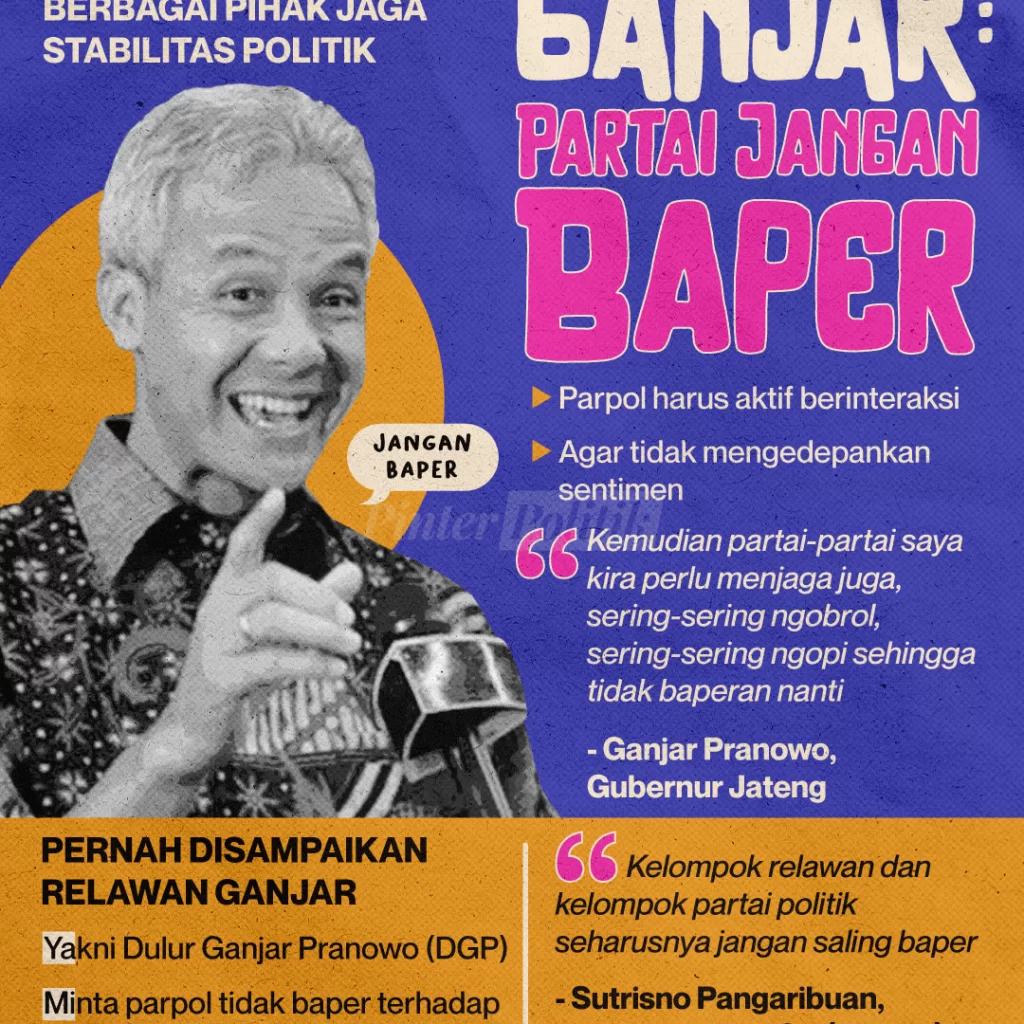 Ganjar Pranowo Partai Jangan Baper