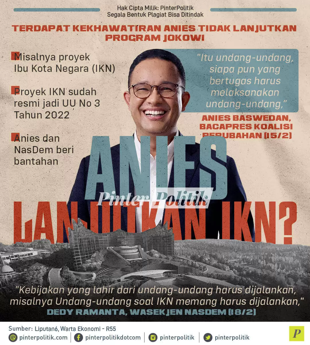 infografis anies lanjutkan ikn