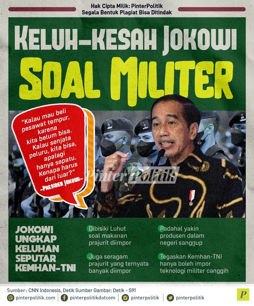 keluh kesah jokowi soal militer