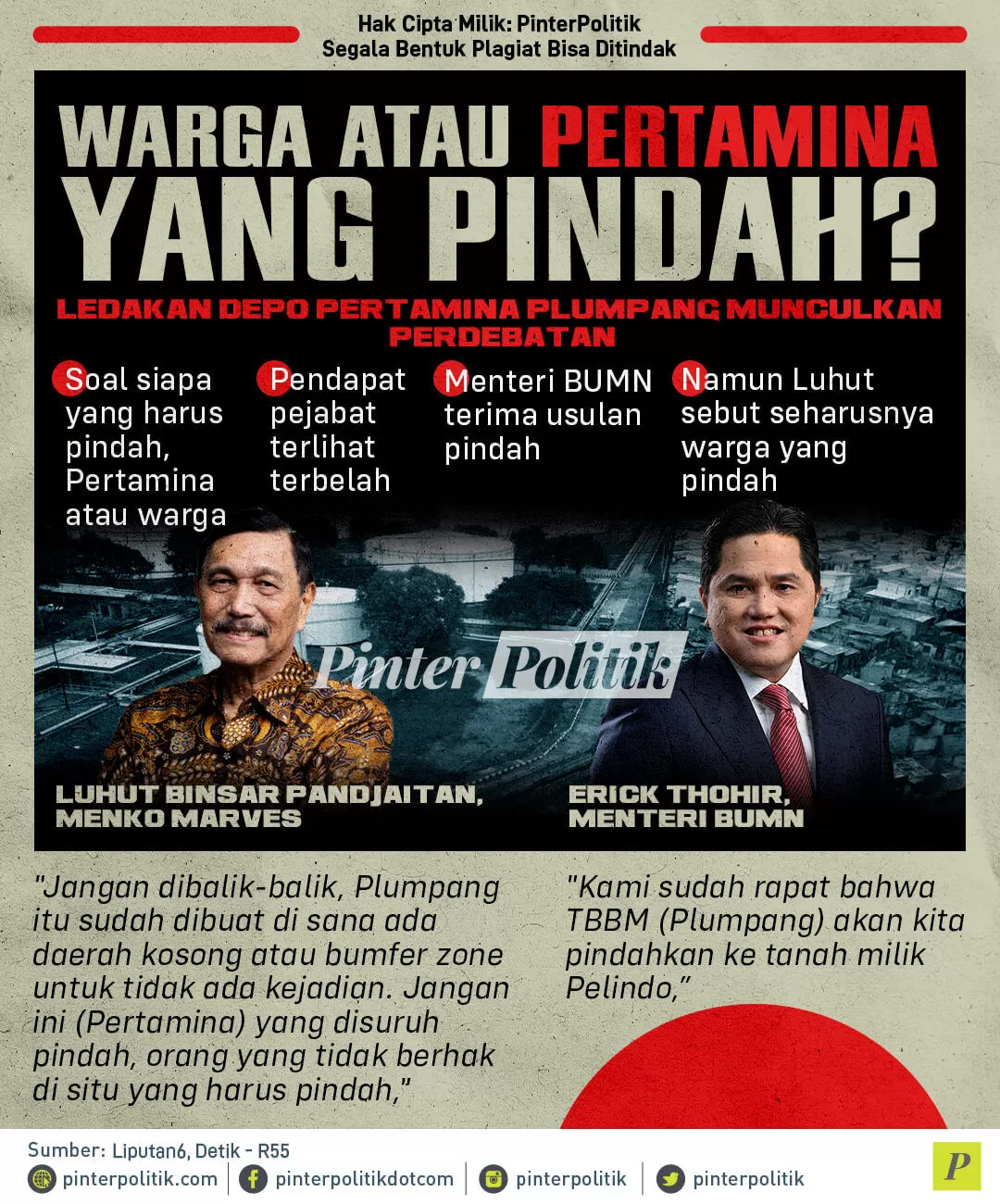 infografis warga atau pertamina yang pindah