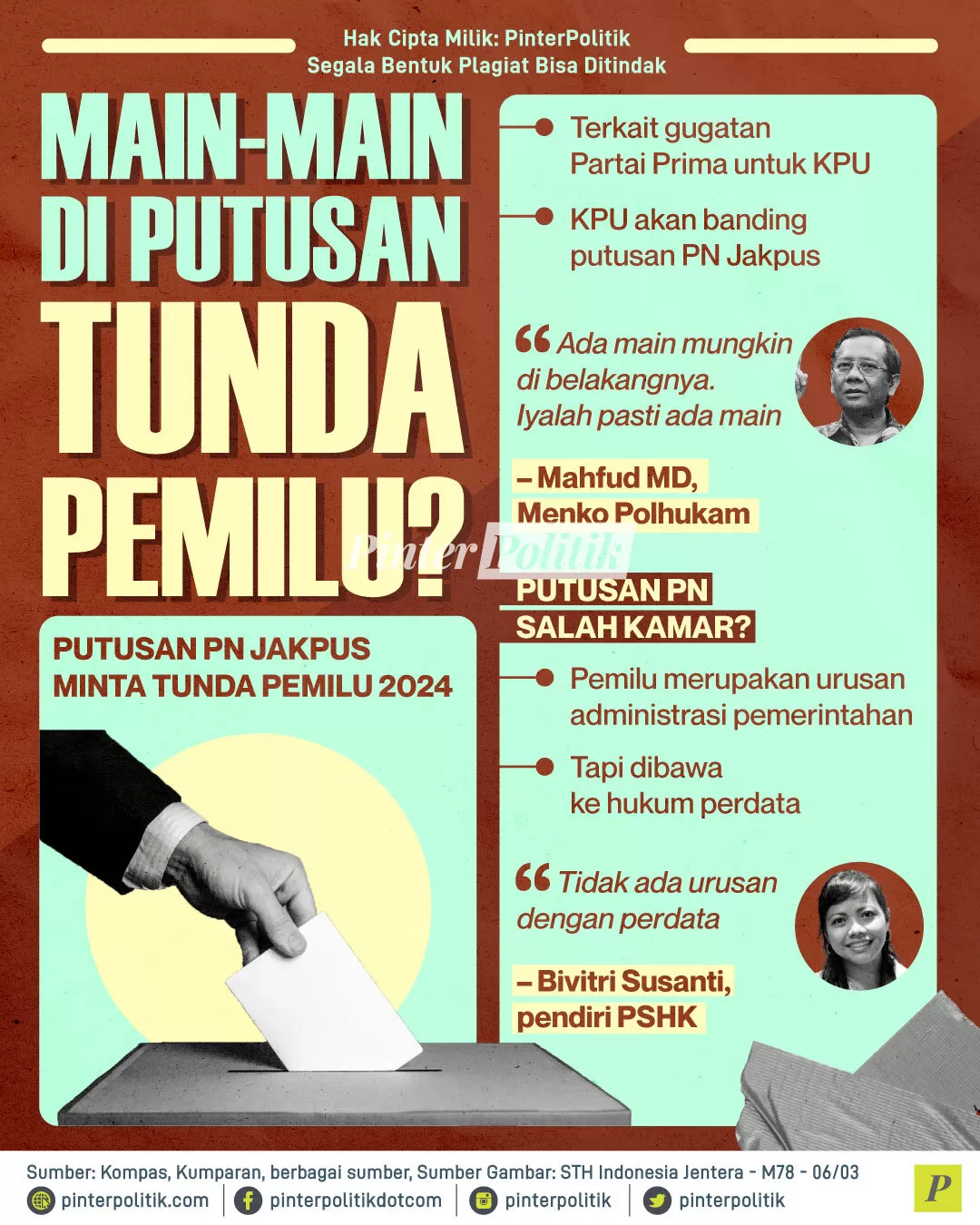 main main di putusan tunda pemilu
