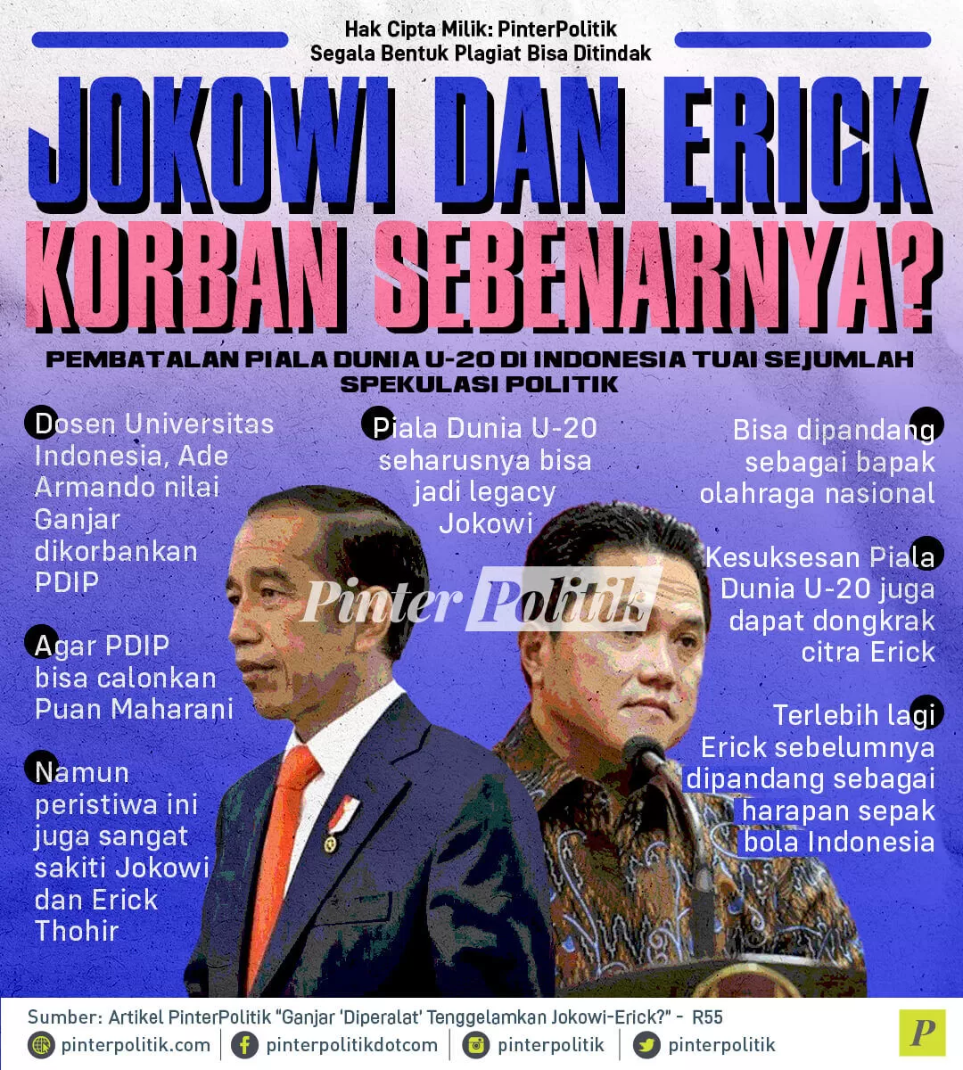 infografis jokowi dan erick korban sebenarnya